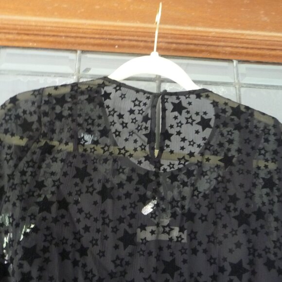 LOFT BLACK STAR DRESS SIZE MEDIUM NEW - Picture 9 of 10